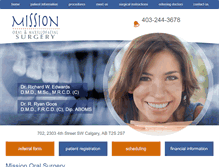 Tablet Screenshot of missionoralsurgery.com